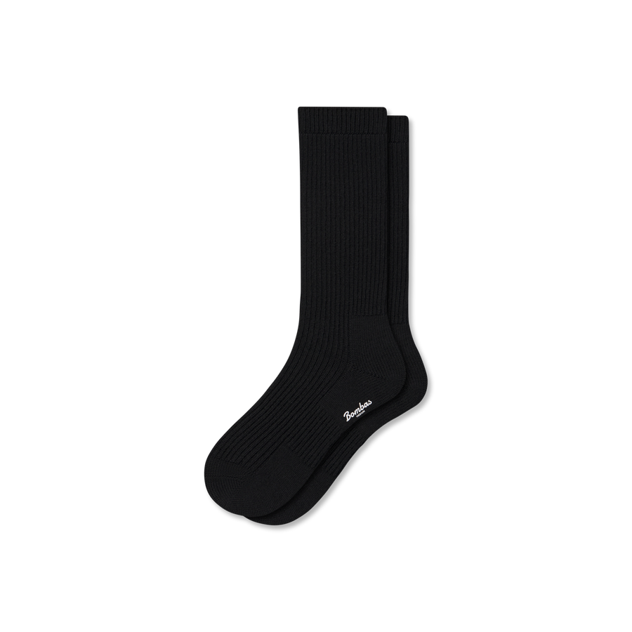 Women's Merino Cashmere Blend Fine Rib Calf Socks - Trail Shift Wear