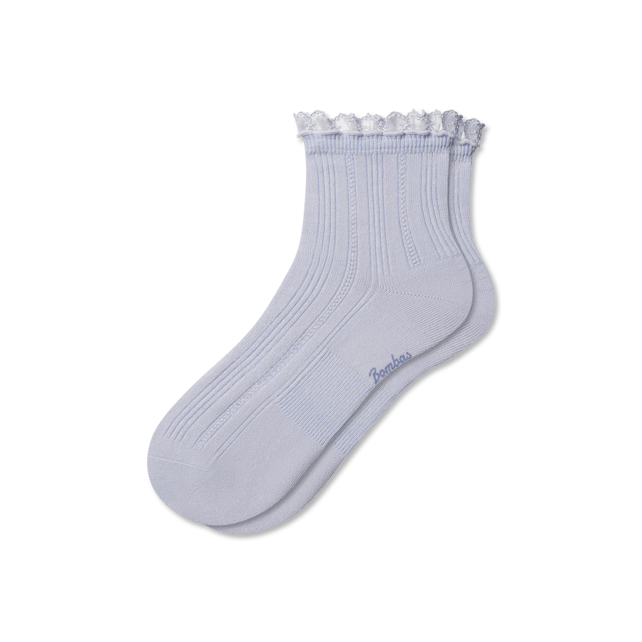 Women's Ruffle Lace Quarter Socks - Soft Shift Move