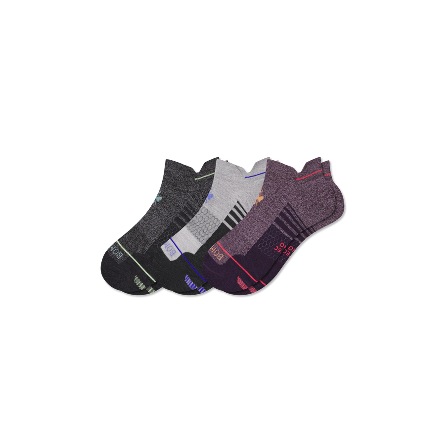 Men's Merino Wool Blend Run Ankle Sock 3-Pack - Easy Studio Step