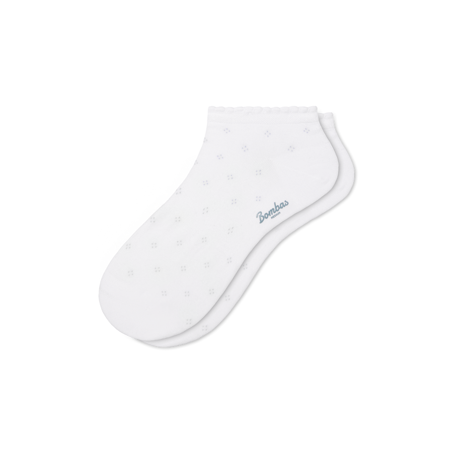 Women’s Scallop Lightweight Ankle Socks - Easy Home Pair