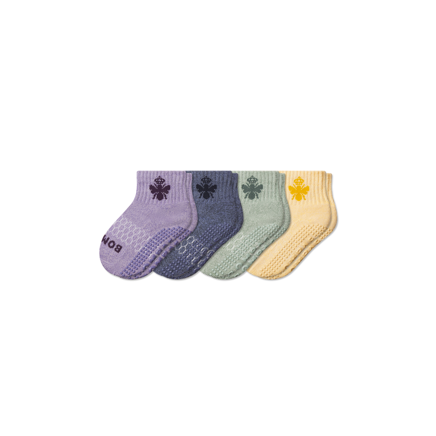 Toddler Marl Gripper Calf Sock 4-Pack - Classic Shift Cushion