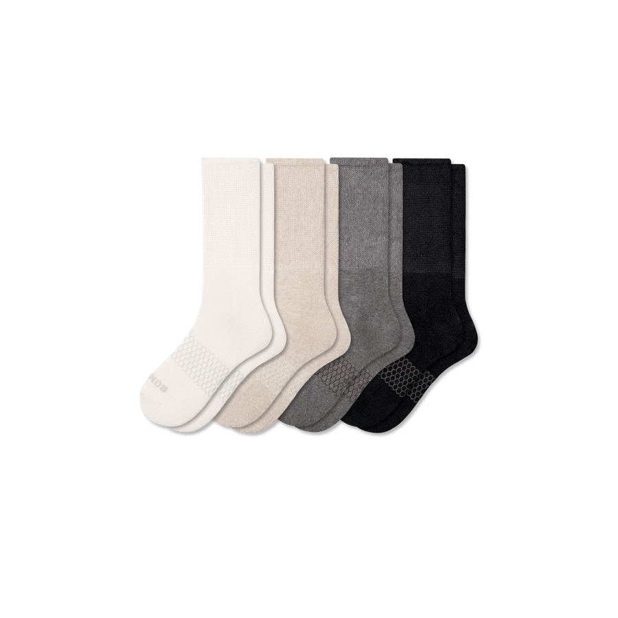 Women's Wide Calf Sock 4-Pack - Breathable Office Comfort