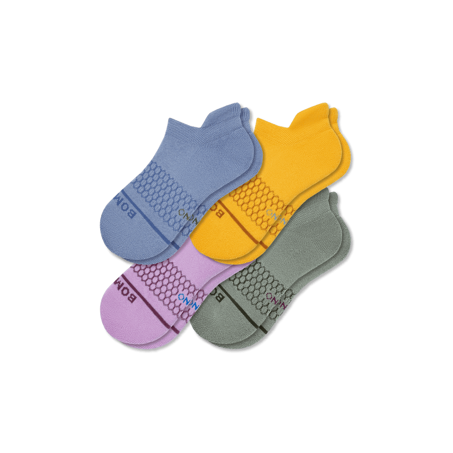 Youth Merino Wool Blend Ankle Sock 4-Pack - Run Trail Move
