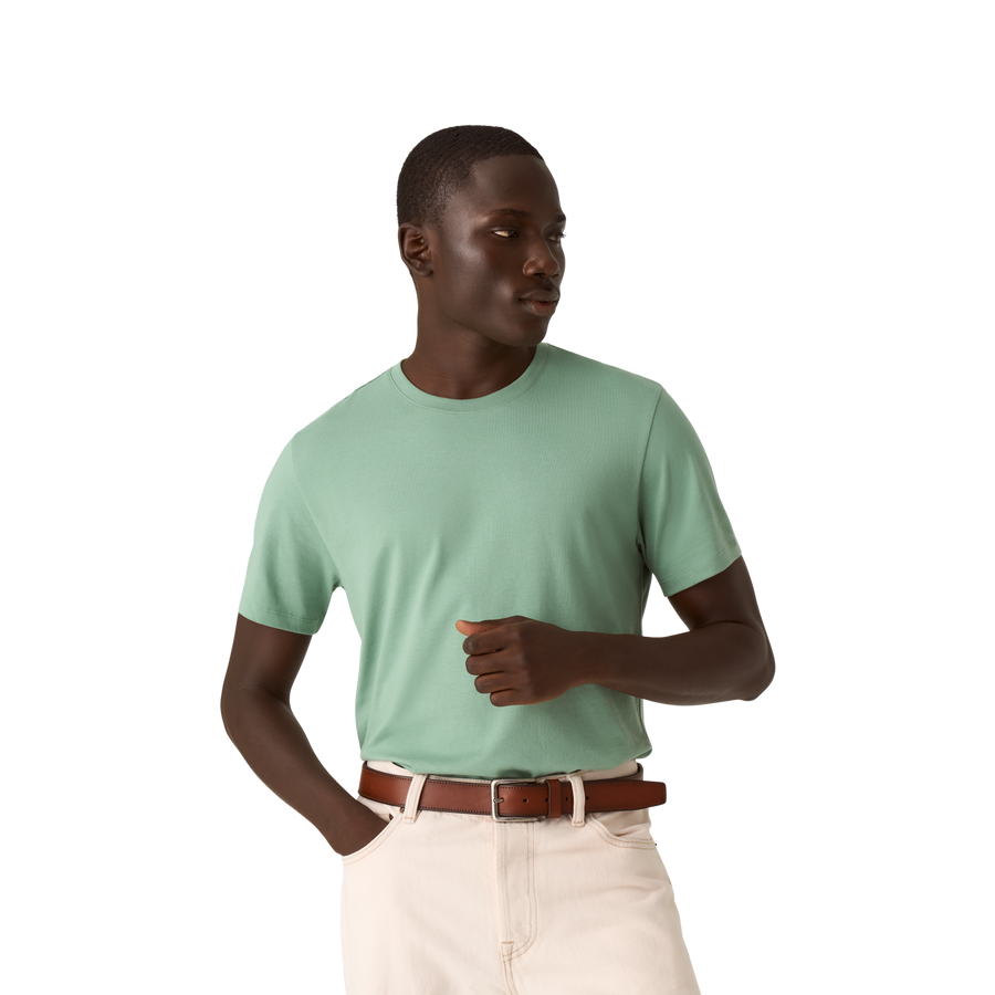 Men's Pima Cotton Crew Neck T-Shirt - Weekend Crew Fit