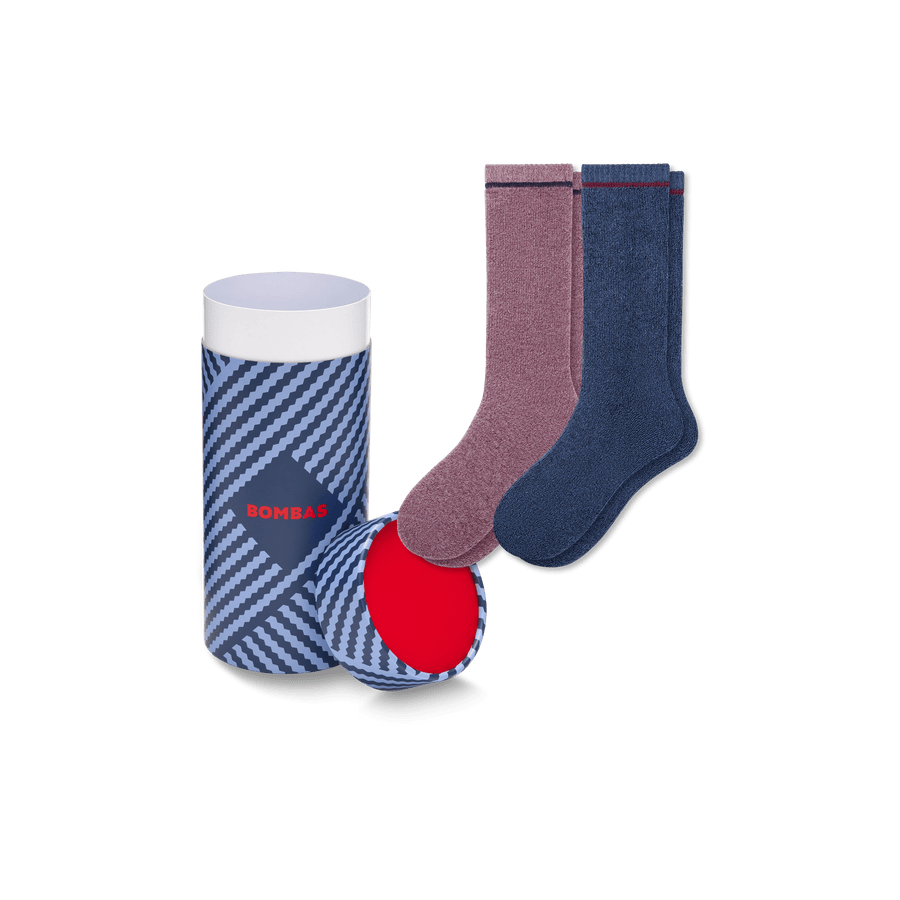 Women's Merino Wool Blend Cozy Sock 2-Pack Gift Box - Drawer Gift