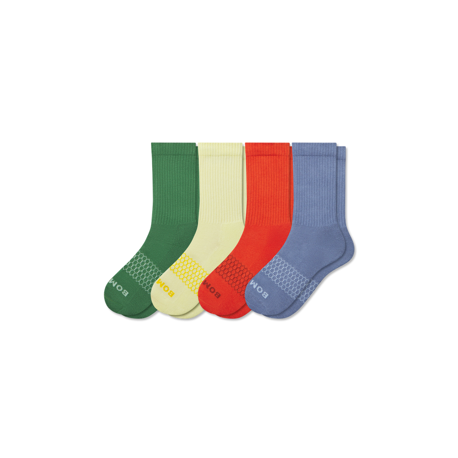 Youth Solids Calf Sock 4-Pack - Run No Show Pair