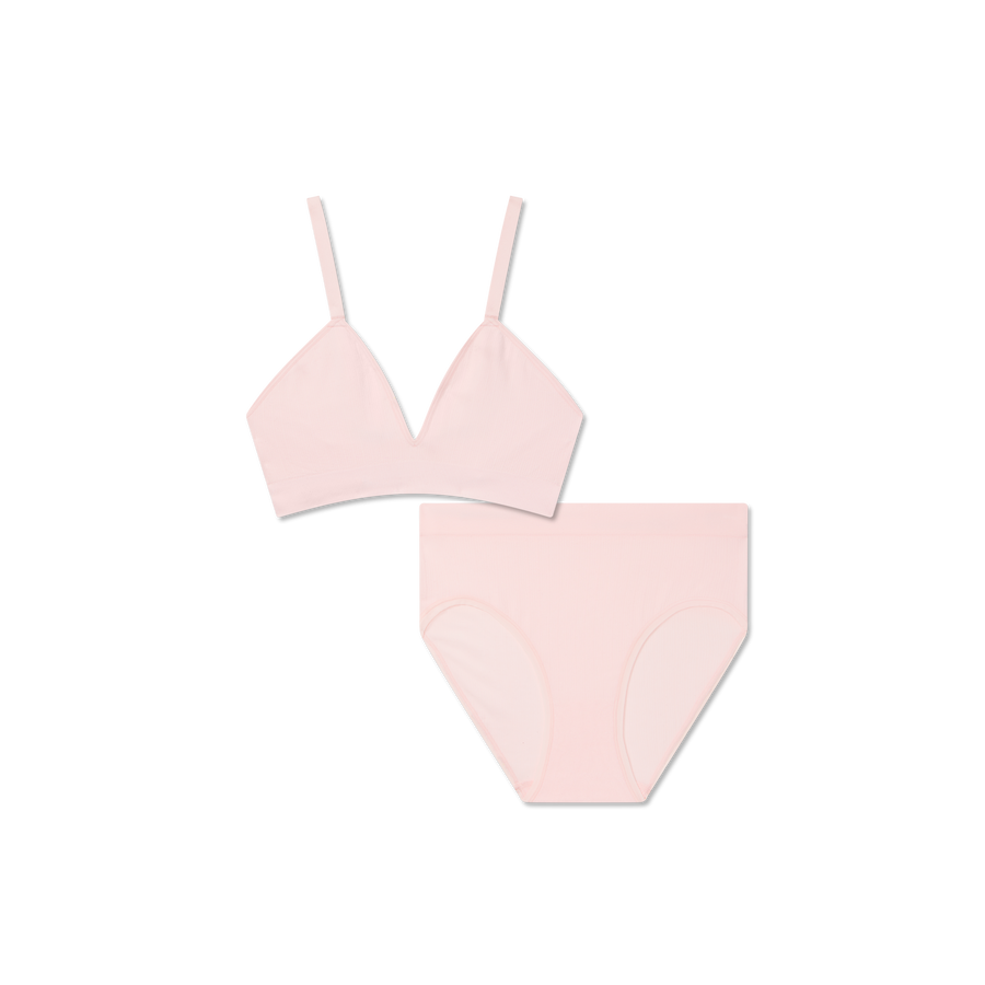 Women's Seamless Triangle Bralette + High Rise Brief Pack - Seamless Studio Support