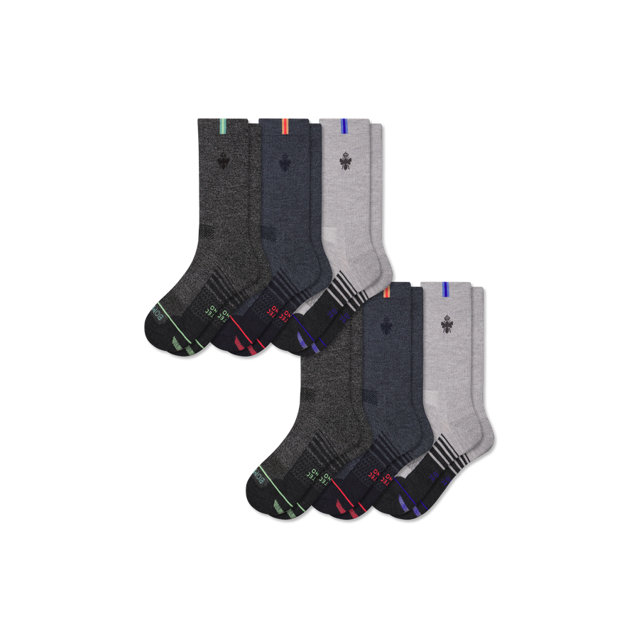 Women's Merino Wool Blend Run Calf Sock 6-Pack - Studio Ankle Move