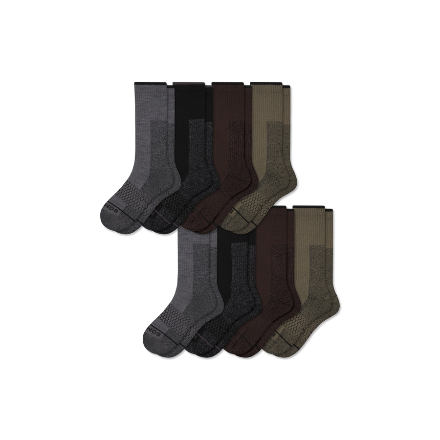 Women's Ultra Strong Merino Blend Calf Sock 8-Pack - Studio Recovery Step