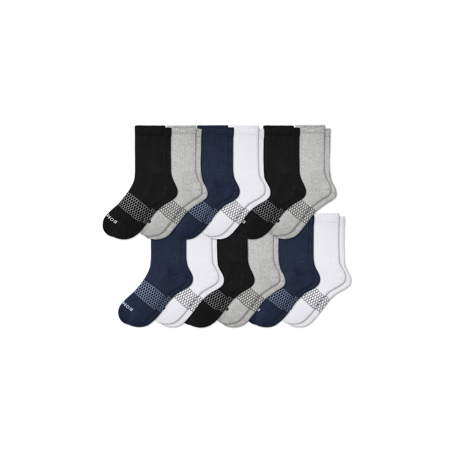 Men's Solids Half Calf Sock 12-Pack - Modern Everyday Cushion