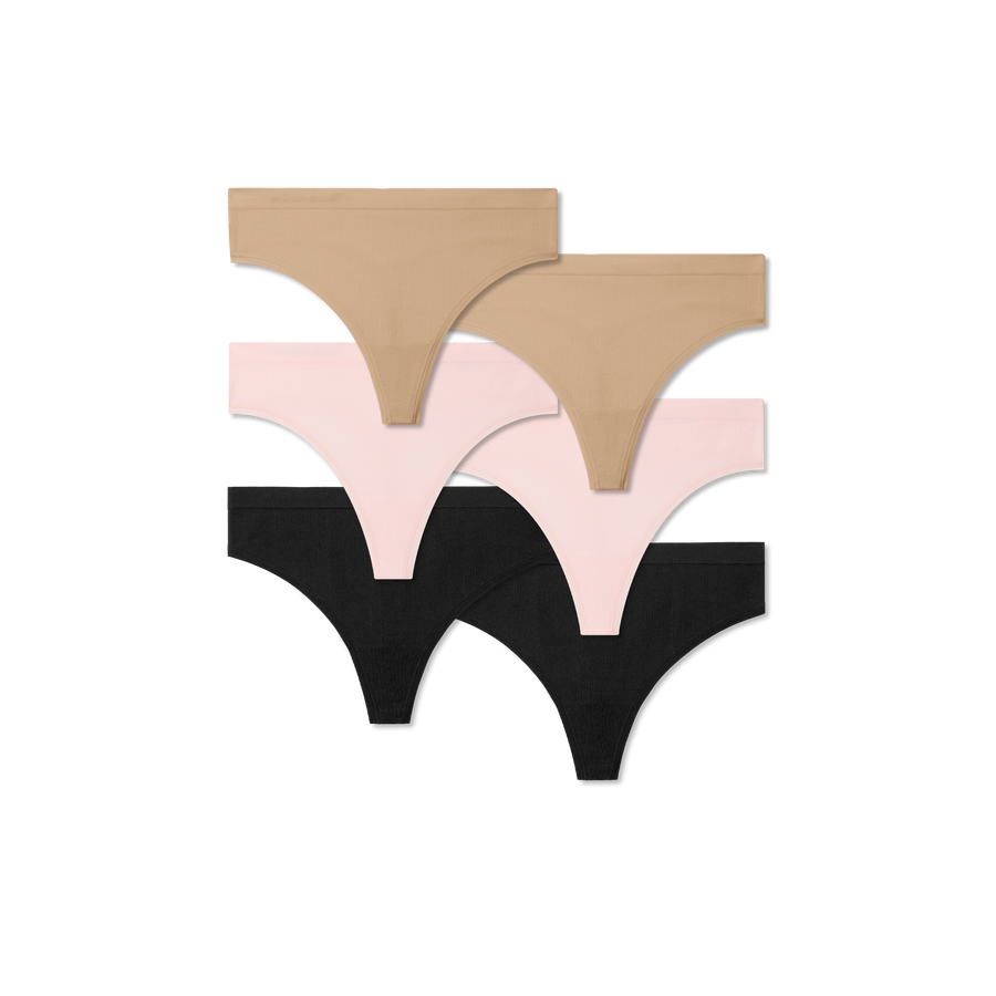 Women's Seamless Thong 6-Pack - Classic Core Ease
